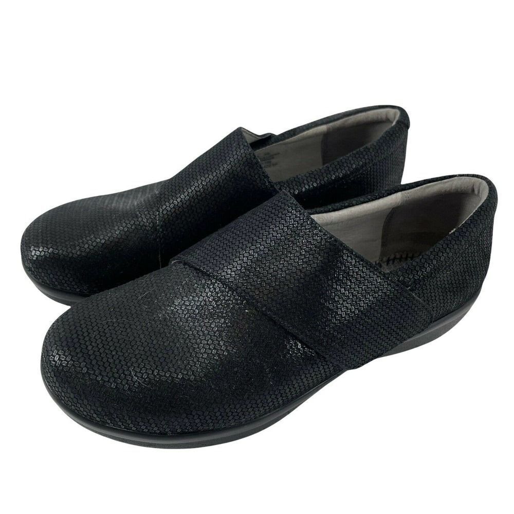 Alegria PG Lite QIN 870 Black Leather Comfort Nursing Shoes Size 36 US 6 / 6.5